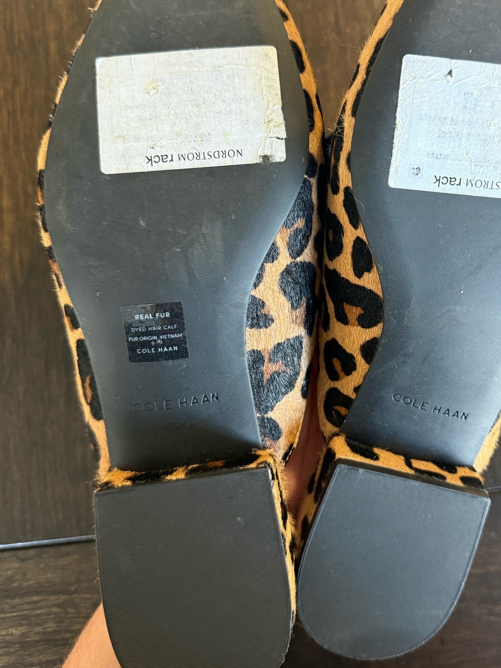 Cole Haan Leopard Calf Hair Mules - NWOT β¨ - Picture 6 of 7